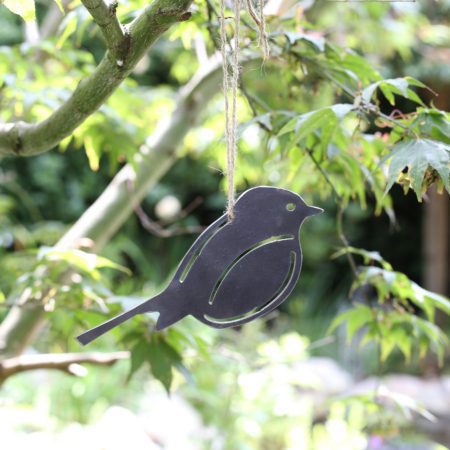 1 hanging metal robin