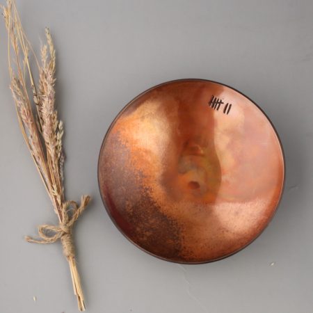 7th Anniversary Medium Smooth Fired Copper Bowl - Image 3