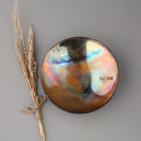 7th Anniversary Medium Smooth Fired Copper Bowl - Image 5