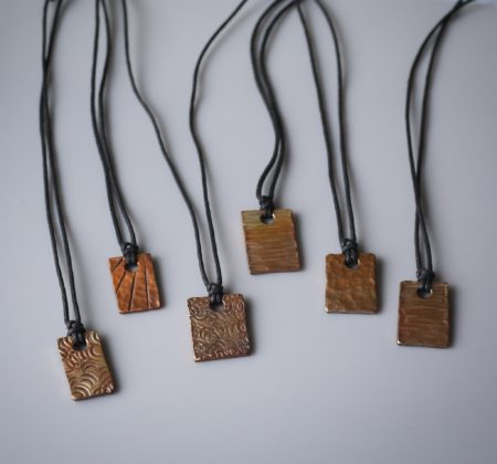 Copper Pendant Necklace 7th Anniversary Gift