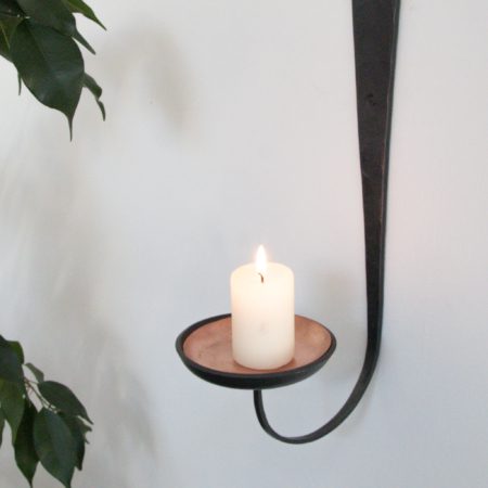 Iron and Copper Fusion Wall Sconce - Image 4